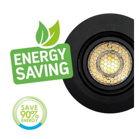 LED Strahler Downlight Schwenkbar Rund - Schwarz 7W - Einstellbarer Scheinwerfer - UGR19 - CCT Wählbare Farbe