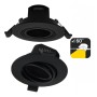 LED Strahler Downlight Schwenkbar Rund - Schwarz 7W - Einstellbarer Scheinwerfer - UGR19 - CCT Wählbare Farbe