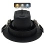 LED Strahler Downlight Schwenkbar Rund - Schwarz 7W - Einstellbarer Scheinwerfer - UGR19 - CCT Wählbare Farbe