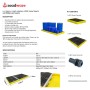 Flachprofil-Auffangboden für 6 Fässer 340L
