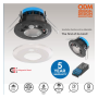 LED-Einbaustrahler 7W - Rund - IP65 - CCT - PIR-Bewegungssensor - Standard EN 1363-1