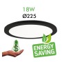 Deckenleuchte + LED-Downlight - Schwarz - 18W EINSTELLBAR - CCT - Wählbare Farbe