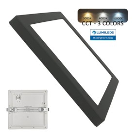Downlight + LED-Deckenleuchte - Quadrat - MOSS SCHWARZ LUMILEDS - 18W EINSTELLBAR - Wählbare CCT-Farbe
