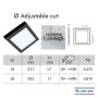 Downlight + LED-Deckenleuchte - Quadrat - MOSS SCHWARZ LUMILEDS - 24W EINSTELLBAR - Wählbare CCT-Farbe