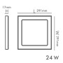 Downlight + LED-Deckenleuchte - Quadrat - MOSS SCHWARZ LUMILEDS - 24W EINSTELLBAR - Wählbare CCT-Farbe