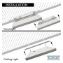 Downlight + LED-Deckenleuchte - Quadrat - MOSS weiss LUMILEDS - 18W EINSTELLBAR - Wählbare CCT-Farbe