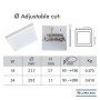 Downlight + LED-Deckenleuchte - Quadrat - MOSS weiss LUMILEDS - 18W EINSTELLBAR - Wählbare CCT-Farbe