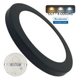 Downlight + LED-Deckenleuchte - Rund - MOSS SCHWWARZ LUMILEDS - 24W EINSTELLBAR - Wählbare CCT-Farbe