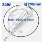 Downlight + LED-Deckenleuchte - Rund - MOSS SCHWWARZ LUMILEDS - 24W EINSTELLBAR - Wählbare CCT-Farbe