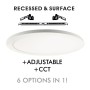 Downlight + LED-Deckenleuchte - Rund - MOSS Weiss LUMILEDS - 24W EINSTELLBAR - Wählbare CCT-Farbe