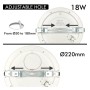 Downlight + LED-Deckenleuchte - Rund - MOSS Weiss LUMILEDS- 18W EINSTELLBAR - Wählbare CCT-Farbe