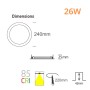 LED 26W Kreisförmig - CCT - OSRAM CHIP DURIS E 2835