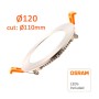 LED Einbauleuchte Runde 10W Edelstahl - CCT - OSRAM CHIP DURIS E 2835