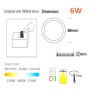 LED Einbauleuchte Runde 6W Edelstahl - CCT - OSRAM CHIP DURIS E 2835