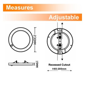 Downlight + LED-Deckenleuchte - Rund - MOSS Weiss LUMILEDS- 18W EINSTELLBAR - Wählbare CCT-Farbe