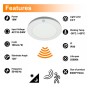 copy of Downlight + LED-Deckenleuchte - Rund - MOSS Weiss LUMILEDS- 18W EINSTELLBAR - Wählbare CCT-Farbe