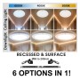 copy of Downlight + LED-Deckenleuchte - Rund - MOSS Weiss LUMILEDS- 18W EINSTELLBAR - Wählbare CCT-Farbe