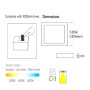 LED Deckenleuchte 8W Quadratischer Edelstahl - CCT - OSRAM CHIP DURIS E 2835