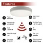 LED-Deckenleuchte mit einstellbarer Leistung 20W - 15W - 10W - 5CCT - Radarsensor - IP44