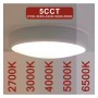 LED-Deckenleuchte mit einstellbarer Leistung 20W - 15W - 10W - 5CCT - Radarsensor - IP44