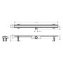 hansgrohe RainDrain Compact Komplettset Duschrinne 120 cm für Standardinstallation