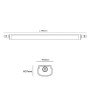 Wasserdichte LED-Leiste 15W - GLOWLUXE - Verbindungsmöglichkeit - 60cm - IP65