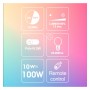 LED-Glühbirne RGB + 3000K - 10W 270º E27 mit Fernbedienung