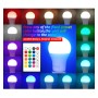 LED-Glühbirne RGB + 3000K - 10W 270º E27 mit Fernbedienung