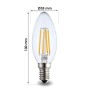 10stk. LED Lampe E14 4W C35 Kerze Glühfaden 2700K