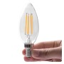 10stk. LED Lampe E14 4W C35 Kerze Glühfaden 2700K