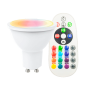 LED-Strahler RGB + 3000K - 8W 110º GU10 mit Fernbedienung