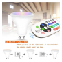 LED-Strahler RGB + 3000K - 8W 110º GU10 mit Fernbedienung