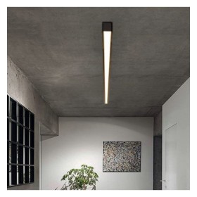 LED 72W Linear - 2 Meter - Schwarz - Lichtleiste + POTSDAM Hängelampe - UGR17- Dimmbar