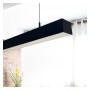 LED 72W Linear - 2 Meter - Schwarz - Lichtleiste + POTSDAM Hängelampe - UGR17- Dimmbar