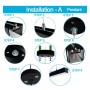 LED 72W Linear - 2 Meter - Schwarz - Lichtleiste + POTSDAM Hängelampe - UGR17- Dimmbar