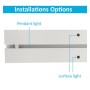 LED 72W Linear - 2 Meter - Weiss - Lichtleiste + POTSDAM Hängelampe - UGR17- Dimmbar
