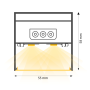 LED-Linearlampe 24W - STELLAR - Verbindbar - 60 cm
