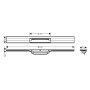hansgrohe RainDrain Flex Fertigset Duschrinne 80 cm, kürzbar zur Wandmontage