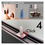 Lineare LED - Deckenaufbauleuchte - ANTONIUS Azurblau - 0,5 m - 1m - 1,5m - 2m - Dimmbar