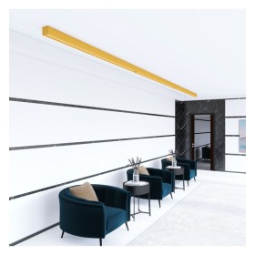 Lineare LED - Deckenaufbauleuchte - ANTONIUS Pastellgelb - 0,5 m - 1m - 1,5m - 2m - Dimmbar