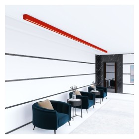 Lineare LED - Deckenaufbauleuchte - ANTONIUS Tomatenrot - 0,5 m - 1m - 1,5m - 2m - Dimmbar