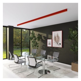 Lineare LED - Deckenaufbauleuchte - LOLA Tomatenrot- 0,5 m - 1m - 1,5m - 2m - Dimmbar