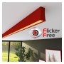 Lineare LED - Deckenaufbauleuchte - LOLA Tomatenrot- 0,5 m - 1m - 1,5m - 2m - Dimmbar