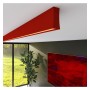 Lineare LED - Deckenaufbauleuchte - LOLA Tomatenrot- 0,5 m - 1m - 1,5m - 2m - Dimmbar