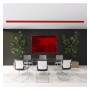 Lineare LED - Deckenaufbauleuchte - LOLA Tomatenrot- 0,5 m - 1m - 1,5m - 2m - Dimmbar