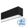 Lineare LED - Deckenaufbauleuchte - MÜNCHEN MINI SCHWARZ- 0.44m - 0.94m - 1.44m - 1.94m - IP54- Dimmbar