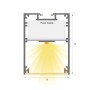 Lineare LED - Deckenaufbauleuchte - MÜNCHEN WEISS - 0.5m - 1m - 1,5m - 2m - IP54 - Dimmbar