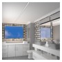 Lineare LED - Deckenaufbauleuchte - NEW YORK SILBER - 0.44m - 0.94m - 1.44m - 1.94m - IP54- Dimmbar