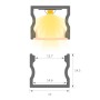 Lineare LED - Deckenaufbauleuchte - NEW YORK WEISS - 0,5 m - 1 m - 1,5 m - 2 m - IP54- Dimmbar