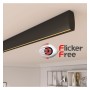 Lineare LED - Deckenaufbauleuchte - RICHARD schwarz- 0,5 m - 1m - 1,5m - 2m - Dimmbar